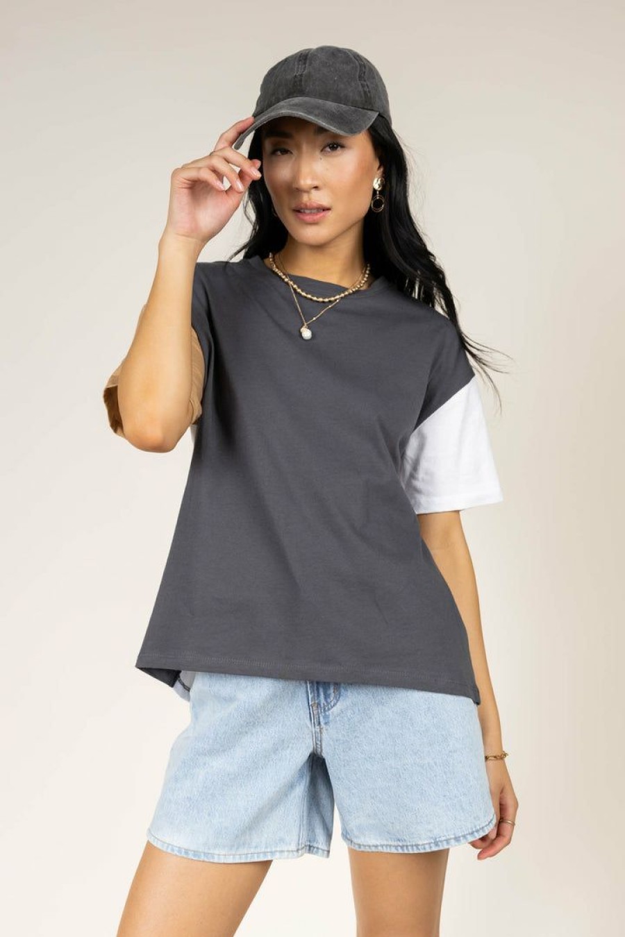 Tops * | Top 10 Tres Bien Tops Brenna Tee In Black