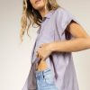 Tops * | Promo Fun 2 Fun Ruby Button Down Top Final Sale Tops Lavender