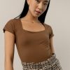 Tops * | Budget Sina Franky Bodysuit In Tops Brown