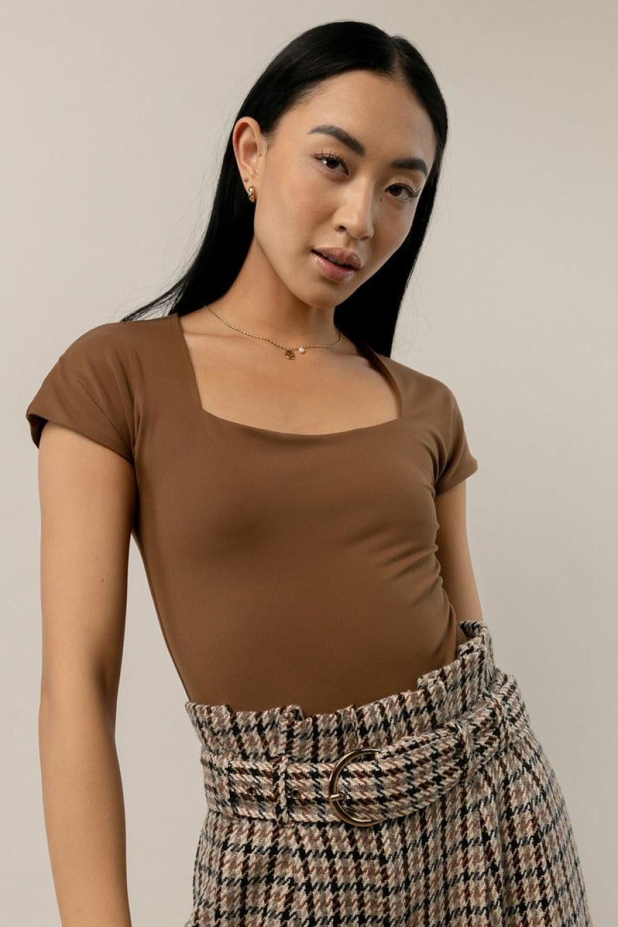 Tops * | Budget Sina Franky Bodysuit In Tops Brown