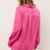 Tops * | Discount Lime N Chili Scout Button Down In Final Sale Tops Hot Pink