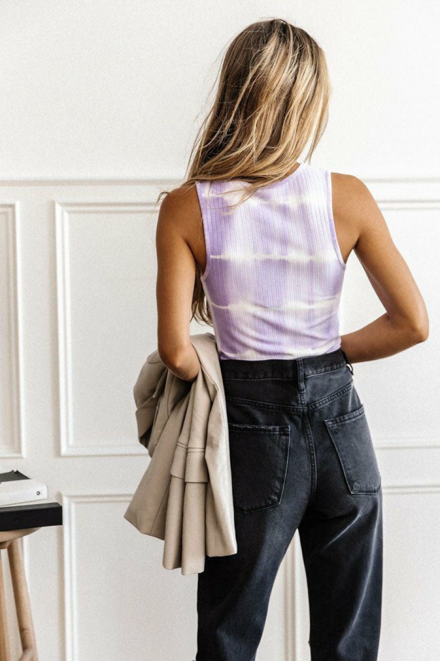 Tops * | Flash Sale Vero Moda Tie Dye Tank Top Final Sale Tops Lilac