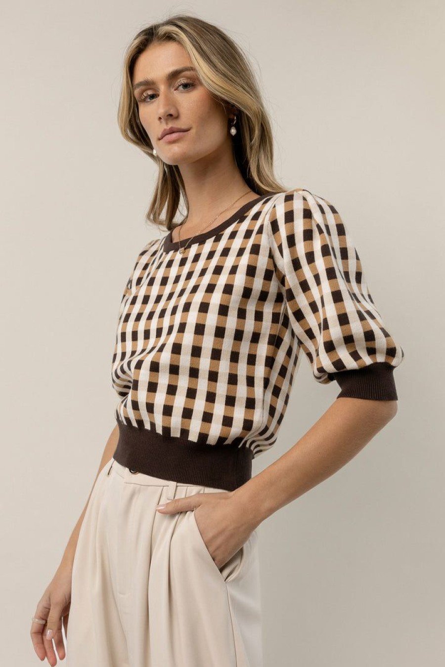 Tops * | New Sina Ruben Top Brown