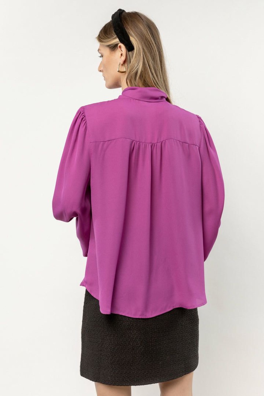 Tops * | Best Deal Zoe + Claire Josie Long Sleeve Top Magenta