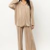 Tops * | Hot Sale Papermoon Aurora Ribbed Top In Tops Tan