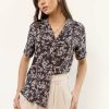 Tops * | New Calista Gigi Button Down Navy