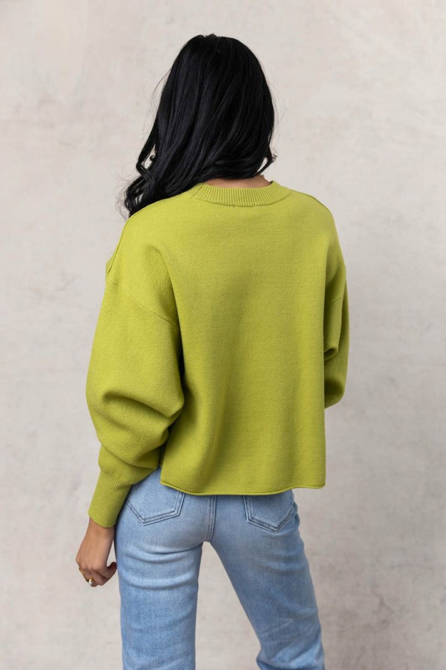 Tops * | Wholesale Lumiere Pamela Sweater In Lime