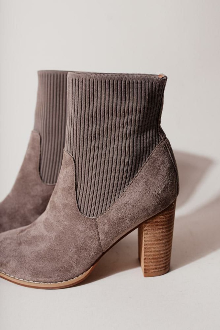 Shoes * | New Free Soul/Miracle Mile Saylor Heeled Boots In Final Sale Shoes Grey