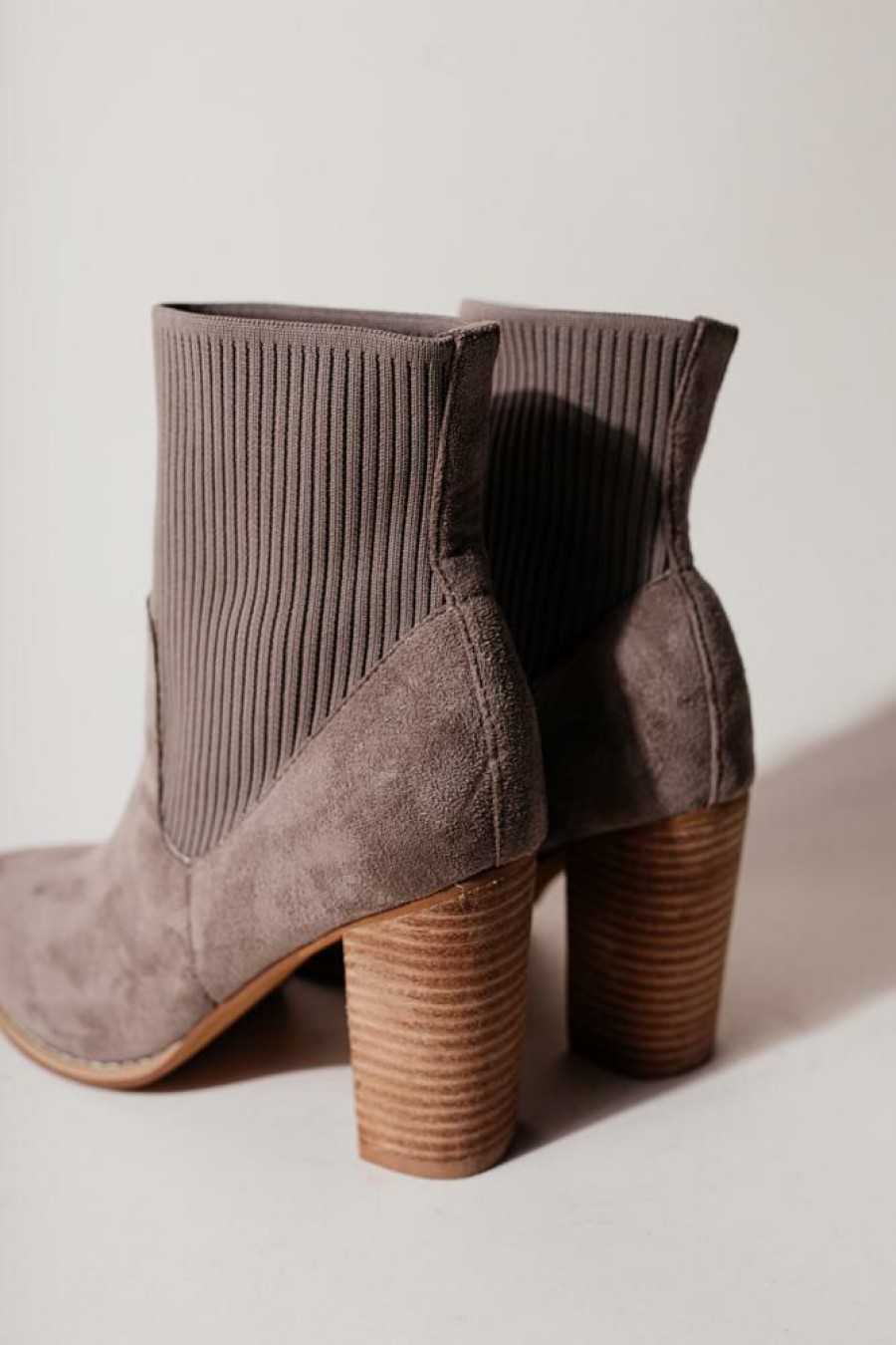 Shoes * | New Free Soul/Miracle Mile Saylor Heeled Boots In Final Sale Shoes Grey