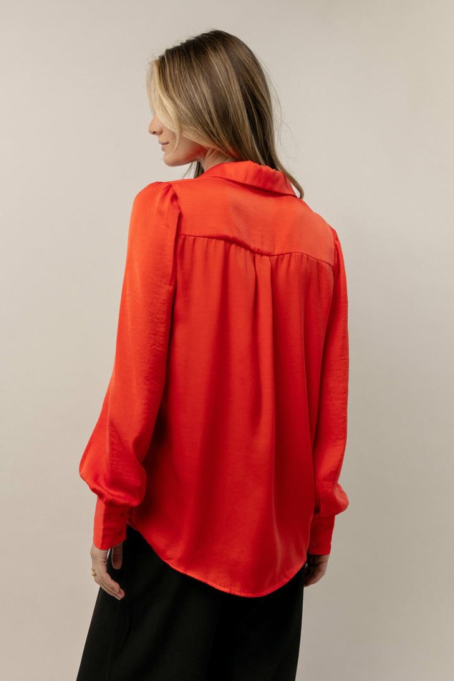 Tops * | Best Sale Ovi Tops Tiffany Button Down In Final Sale Orange