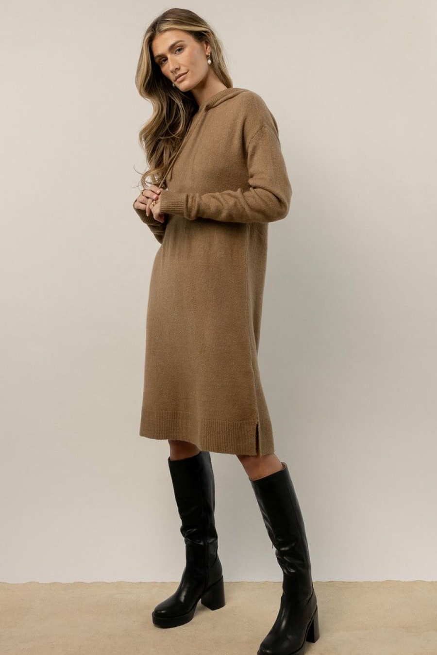 Dresses * | Hot Sale Vero Moda Elton Sweater Dress In New Arrivals Brown