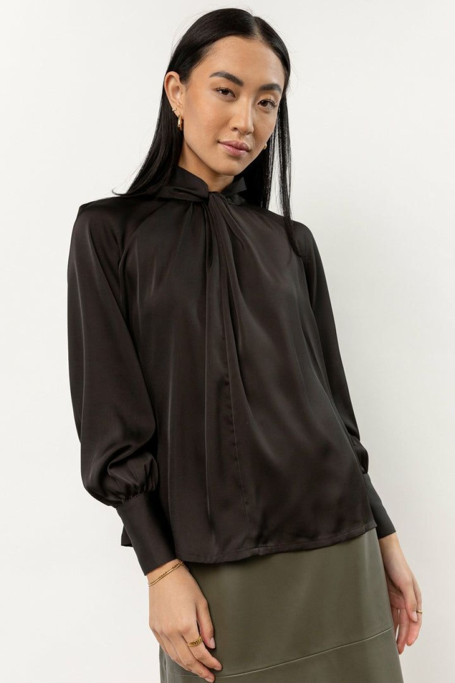 Tops * | Best Deal Aaron & Amber Charli Blouse In New Arrivals Black