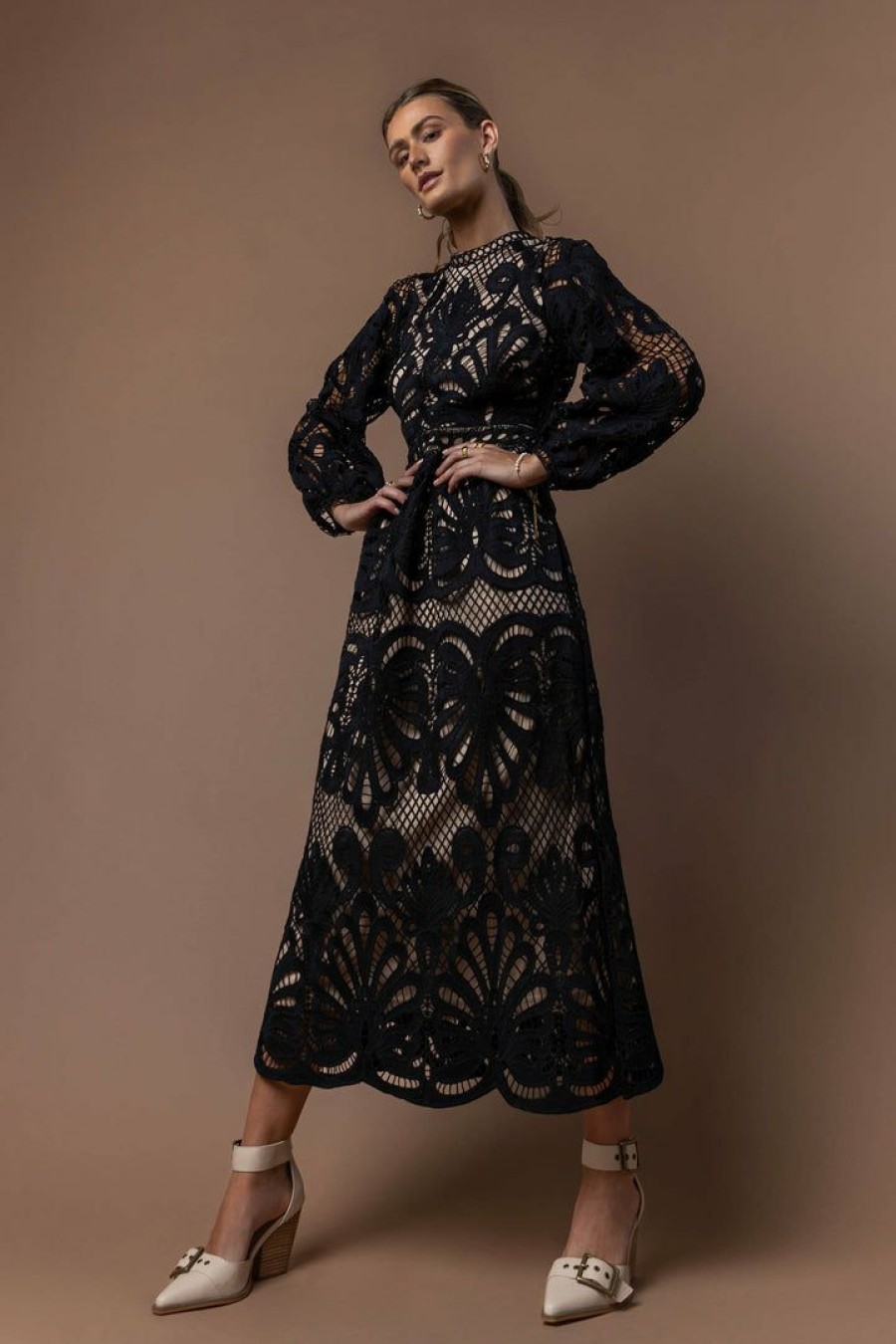 Dresses * | Outlet Wellmade Inc Geraldene Lace Dress In Black