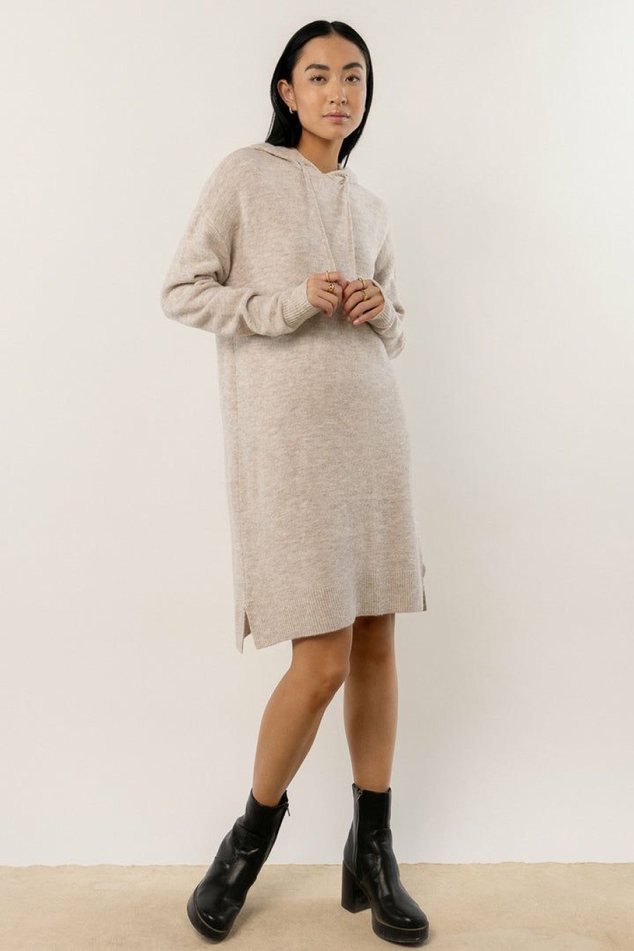 Dresses * | Wholesale Vero Moda New Arrivals Elton Sweater Dress In Oatmeal