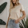 Tops * | Buy Worui Mckenna Tee Shirt In Cream