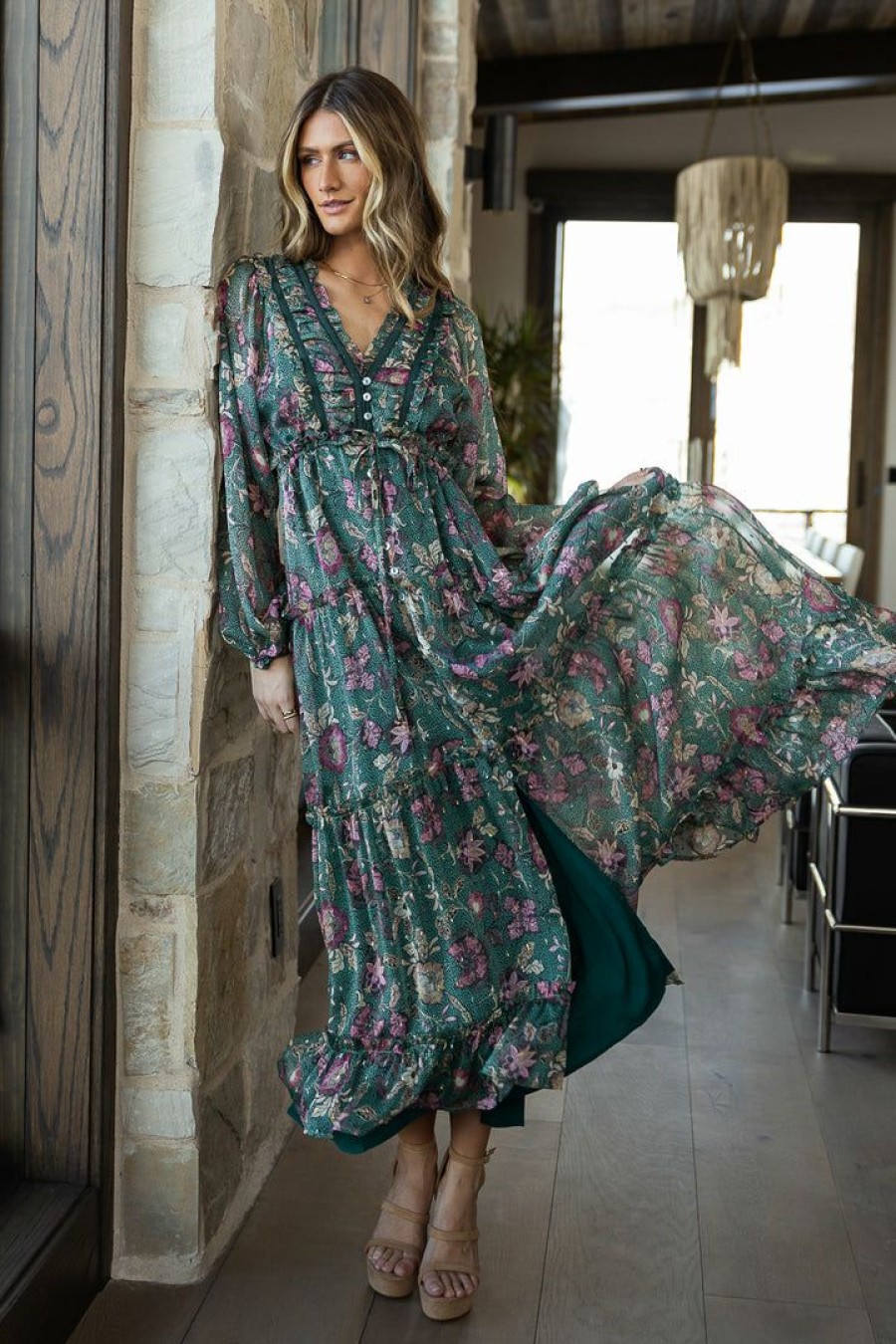 Dresses * | Promo Dress Forum New Arrivals Scarlette Chiffon Dress Teal