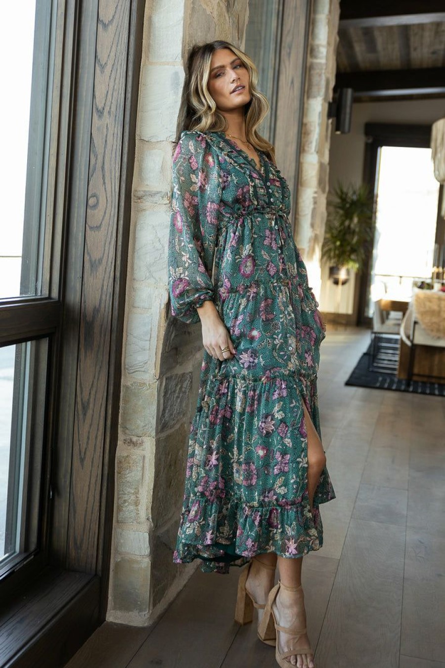 Dresses * | Promo Dress Forum New Arrivals Scarlette Chiffon Dress Teal