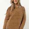 Tops * | New Worui Tops Jacie Sweater In Brown