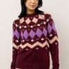 Tops * | Wholesale Vero Moda Bessie Sweater In Burgundy