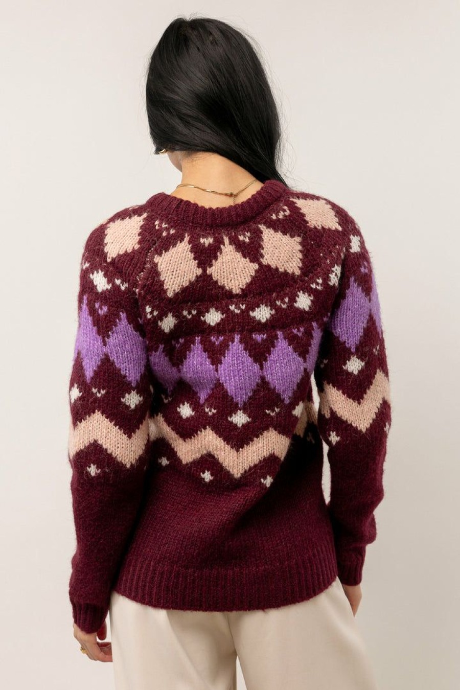 Tops * | Wholesale Vero Moda Bessie Sweater In Burgundy