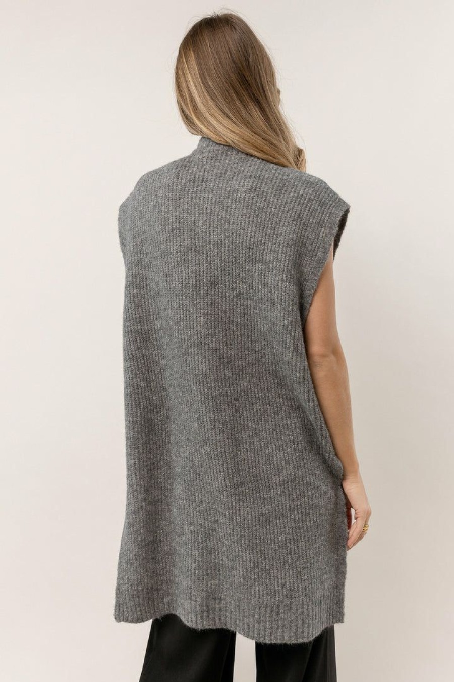 Tops * | New Vero Moda Devi Long Vest In New Arrivals Grey