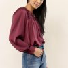 Tops * | Hot Sale Calista Noa Blouse In Burgundy