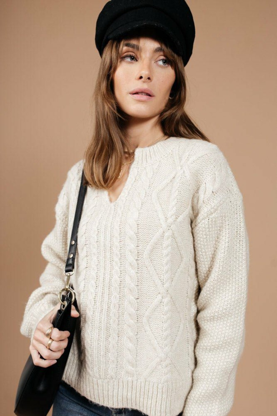 Tops * | Deals Vero Moda Reese Sweater In Ivory