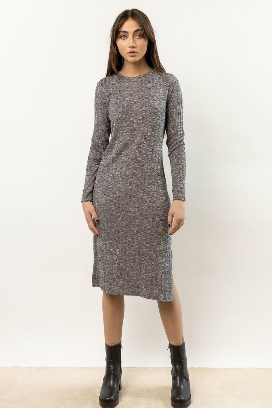 Dresses * | New Vero Moda Reef Midi Dress In Charcoal