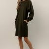 Dresses * | Best Pirce Vero Moda Everard Sweater Dress In Green Final Sale Hunter Green