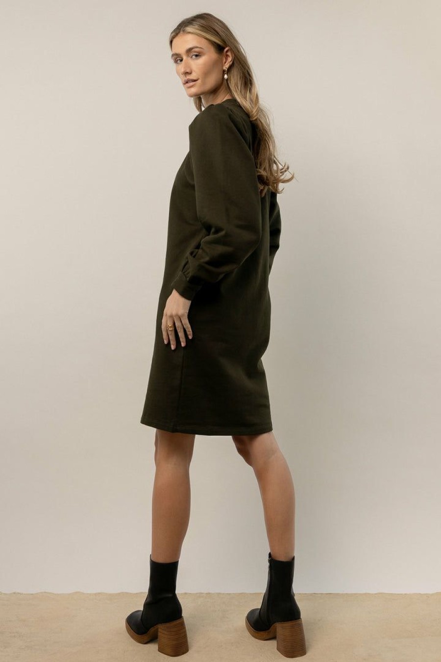 Dresses * | Best Pirce Vero Moda Everard Sweater Dress In Green Final Sale Hunter Green