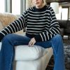 Tops * | Best Sale Olivaceuos Tops Kyler Striped Sweater In Black