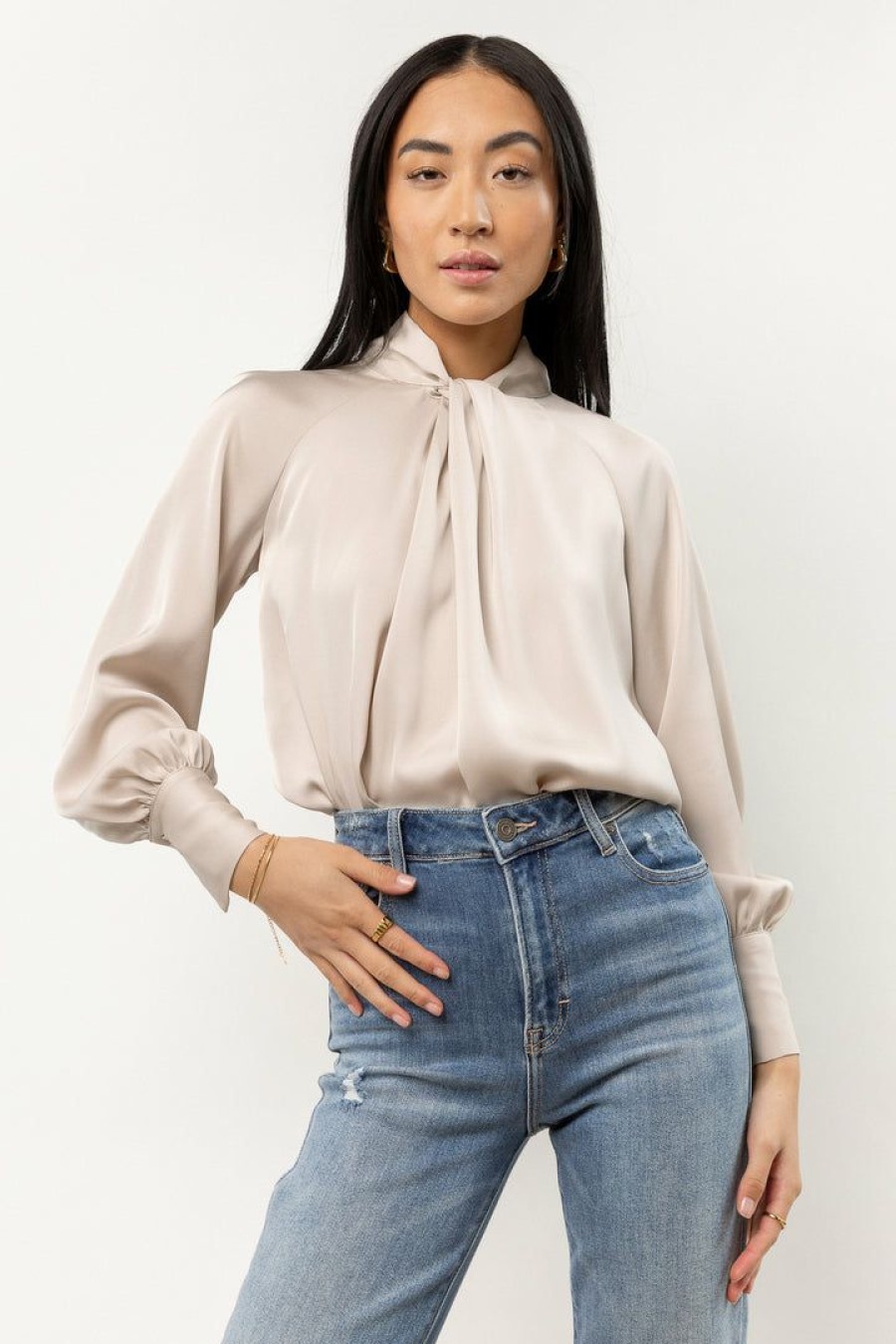 Tops * | Best Sale Aaron & Amber New Arrivals Charli Blouse In Cream