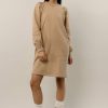 Dresses * | Flash Sale Vero Moda Everard Sweater Dress In Final Sale Tan