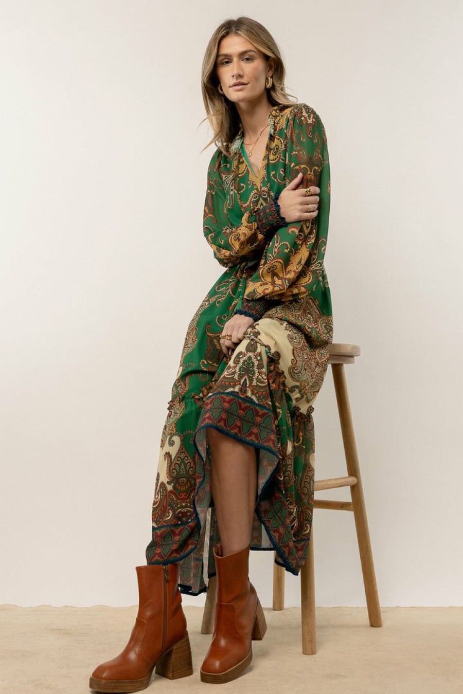 Dresses * | Best Deal Flying Tomato Garth Maxi Dress New Arrivals Green