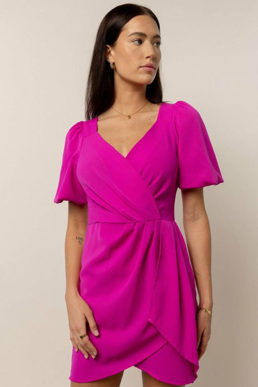 Dresses * | Best Sale Flying Tomato Dresses Emilee Mini Dress Fuchsia