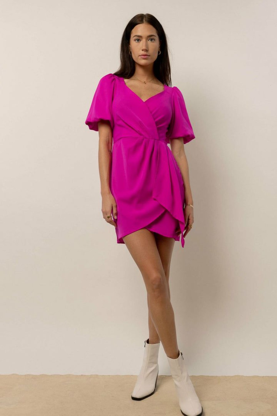 Dresses * | Best Sale Flying Tomato Dresses Emilee Mini Dress Fuchsia