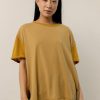 Tops * | Buy Sina Tops Addie Rolled Sleeve Top In Final Sale Mustard