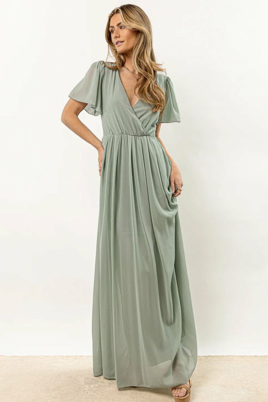 Dresses * | Discount Ricarica Josie Maxi Dress In Sage