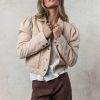 Tops * | Best Deal Fate Inc Colette Cropped Jacket Tan