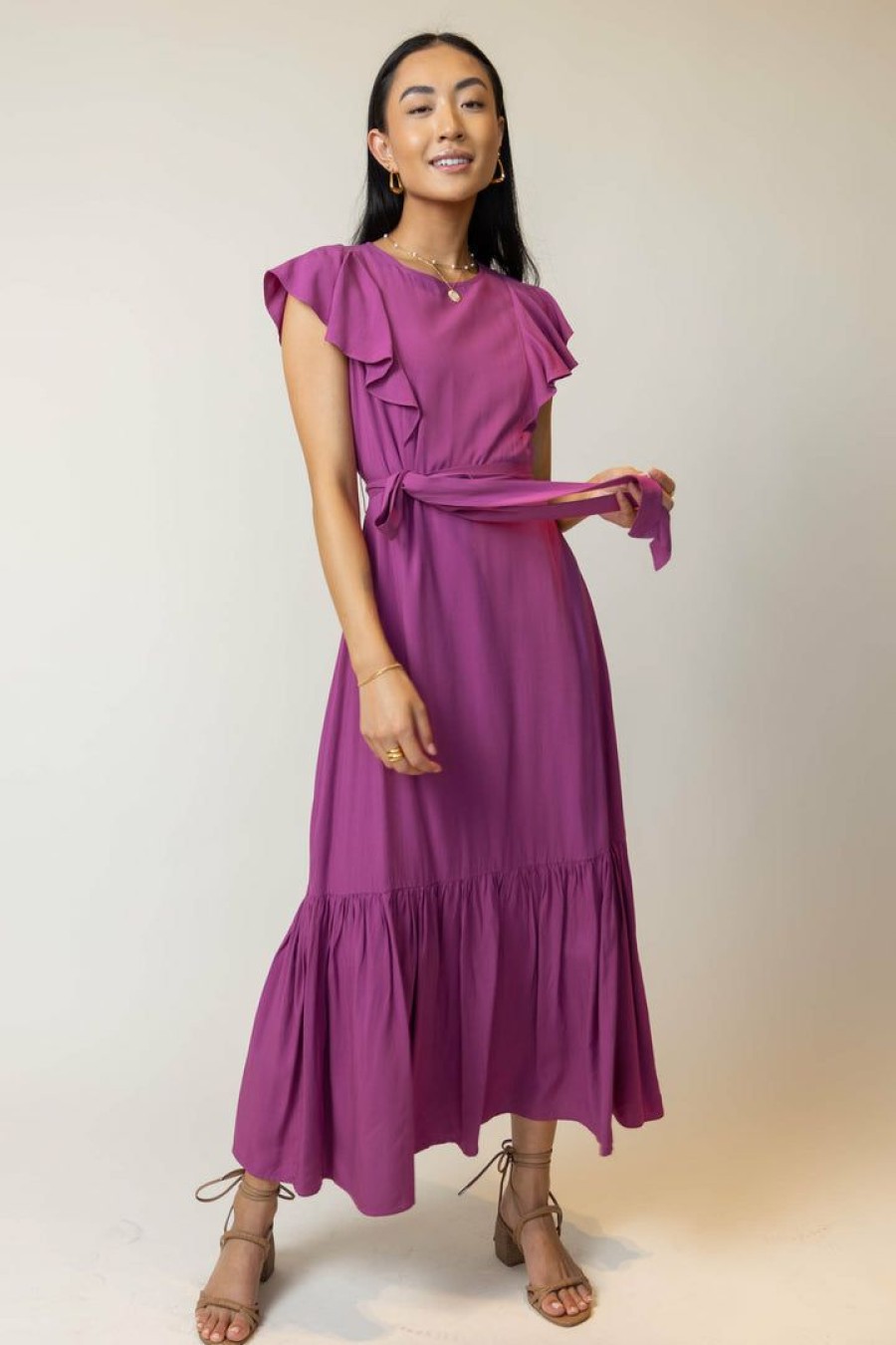 Dresses * | Discount Worui Dresses Kasey Maxi Dress In Magenta