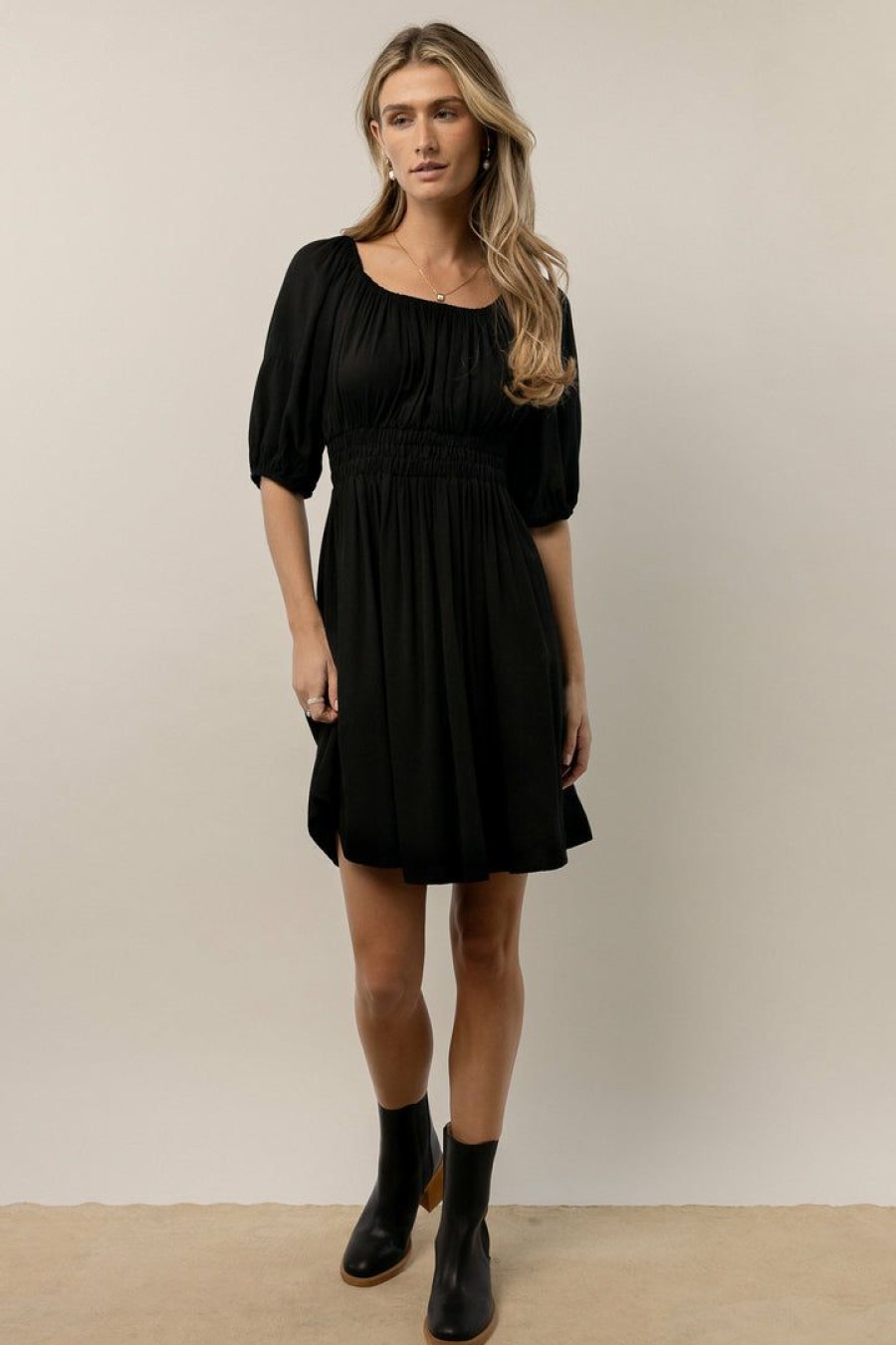 Dresses * | Brand New Sina Dresses Rhea Mini Dress In Black