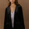 Tops * | Cheapest Tops Vero Moda Audrey Velvet Blazer Black