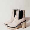 Shoes * | Best Deal Free Soul/Miracle Mile Anastasia Platform Boots In Shoes Beige/Black