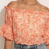 Tops * | Coupon Le Lis Velma Crop Top Final Sale Coral