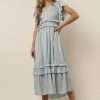 Dresses * | Deals Worui Dresses Willa Ruffle Dress In Light Blue