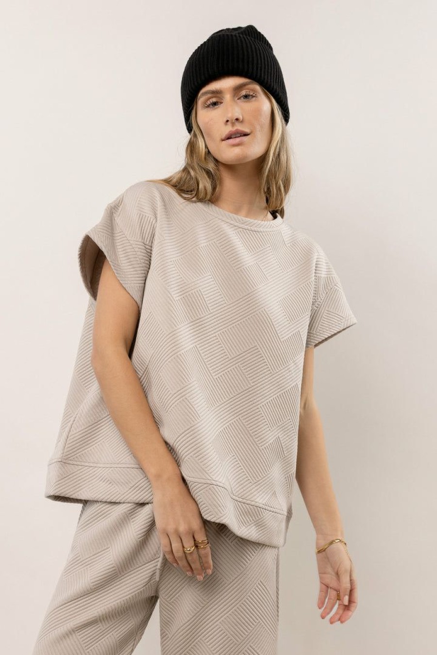 Tops * | Best Sale See And Be Seen Sonia Top In Taupe