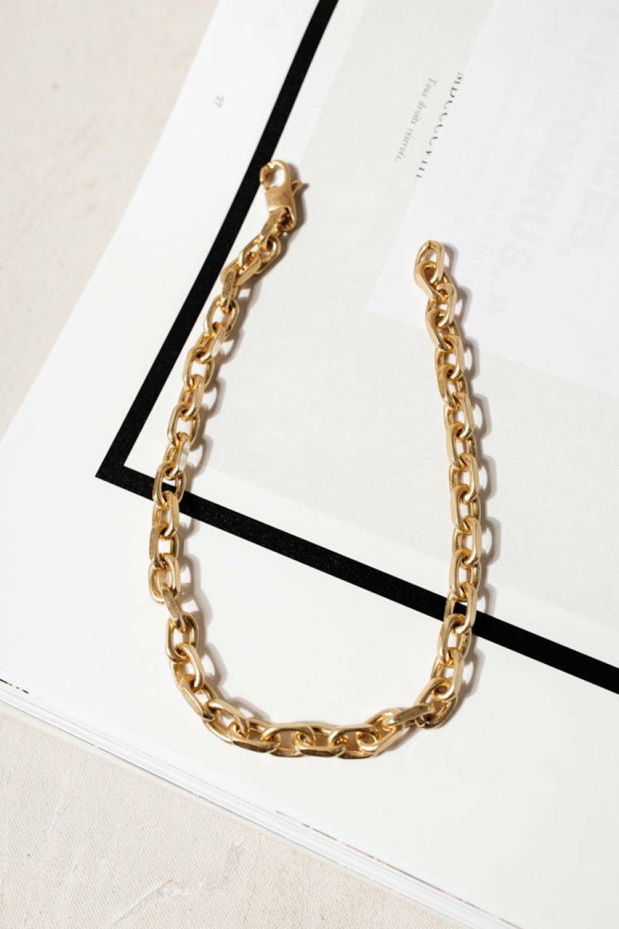 Jewelry * | Best Reviews Of La Radiant Val Jean Global Jewelry Harleigh Chain Necklace Final Sale Gold