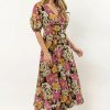 Dresses * | Best Sale Sina Aubree Floral Dress New Arrivals Black