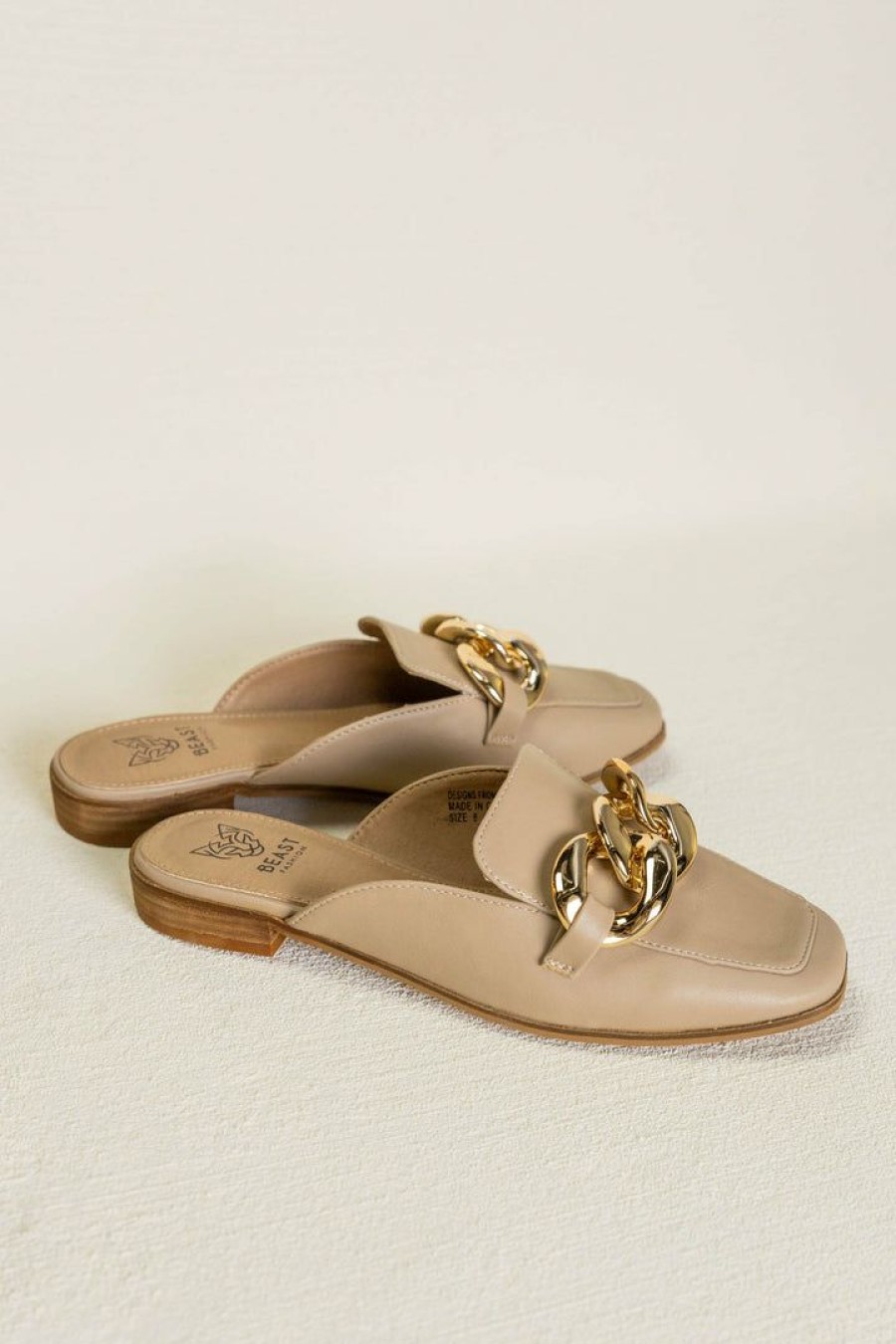 Shoes * | Promo Beast Fashion Shoes Sheena Mules In Taupe