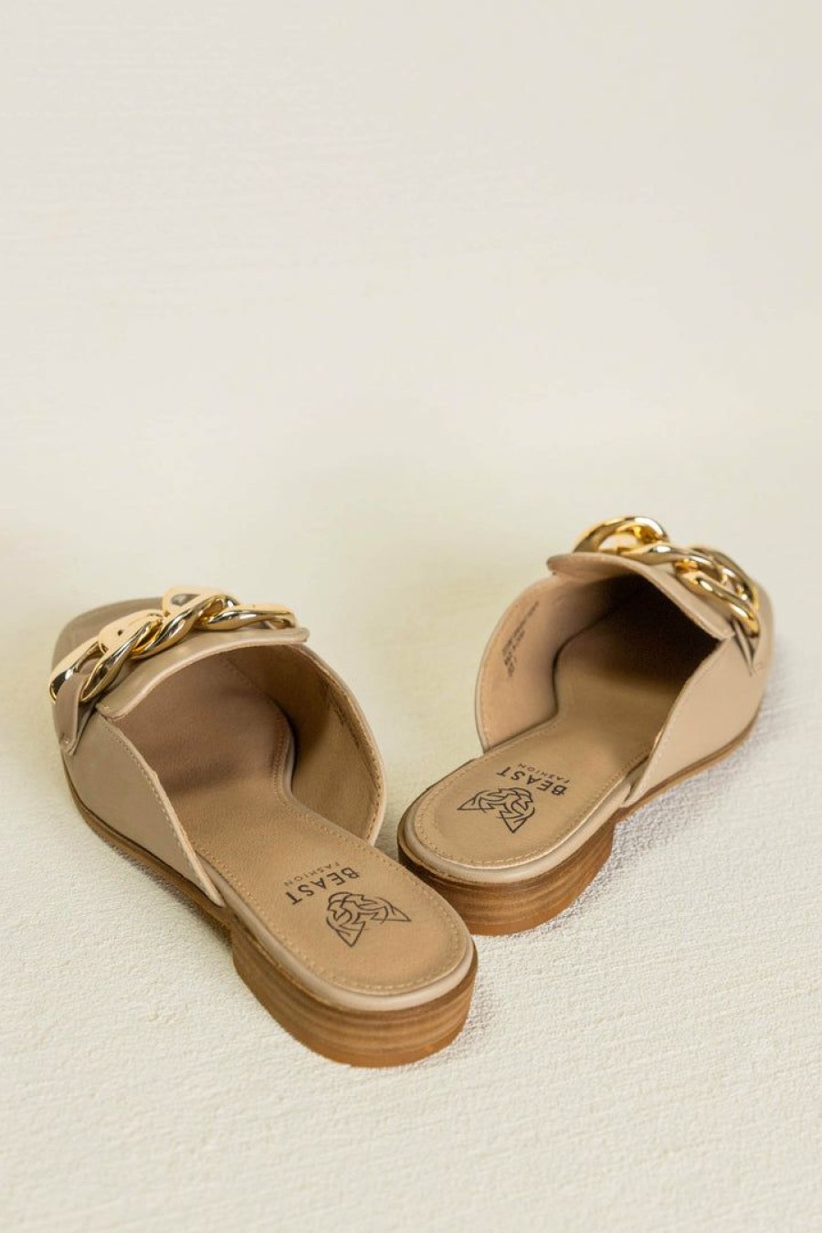 Shoes * | Promo Beast Fashion Shoes Sheena Mules In Taupe